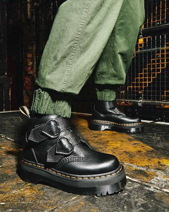 Botines Dr. Martens Devon Heart Mujer Negros MX-79304